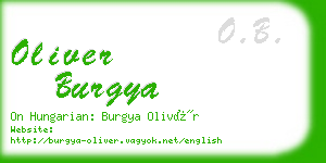 oliver burgya business card